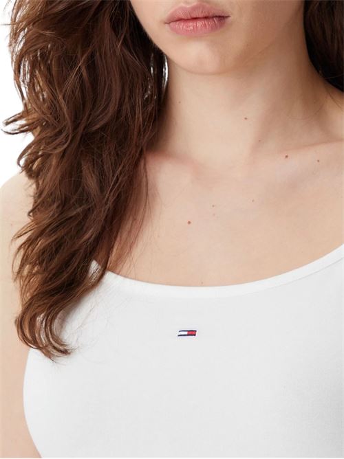 Top bianco in cotone Tommy Jeans | DW0DW20675YBL